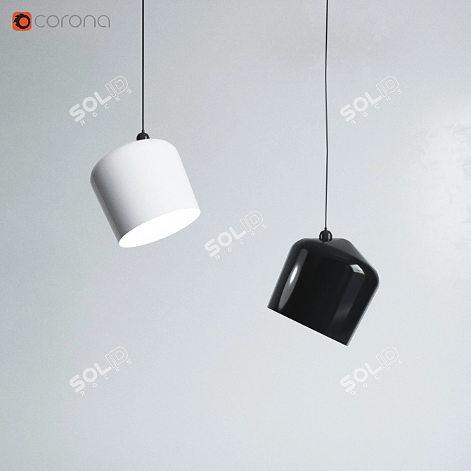 Innolux Pasila Pendant Light: 21cm, Black 3D model image 1