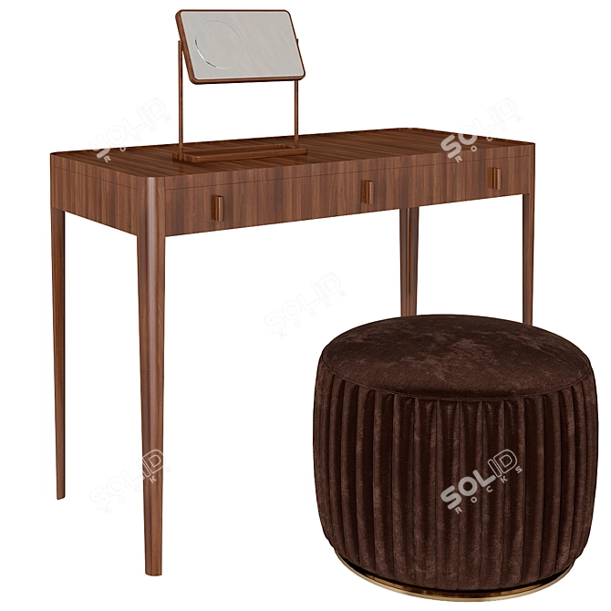Sunrise Volpi Dressing Table: Contemporary Elegance 3D model image 1