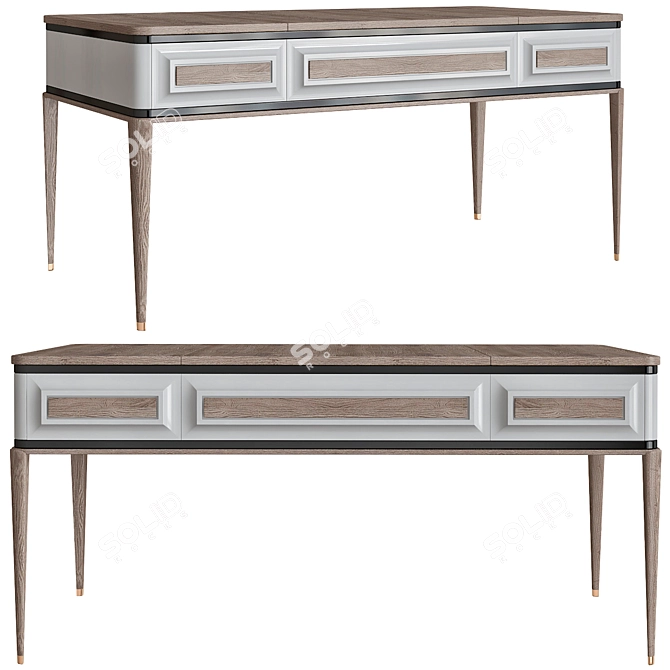 Elegant Homood Dressing Table 3D model image 1