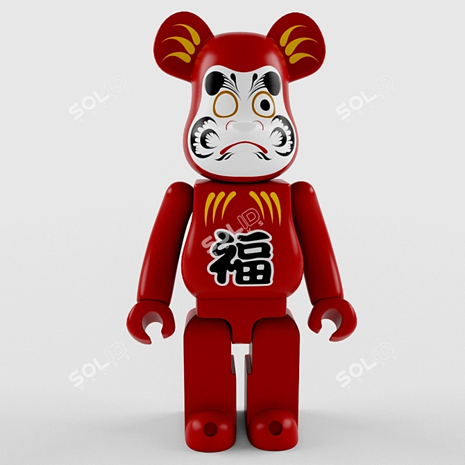 Bearbrick Series 36: 28cm Tall Plastic Figure 3D model image 1