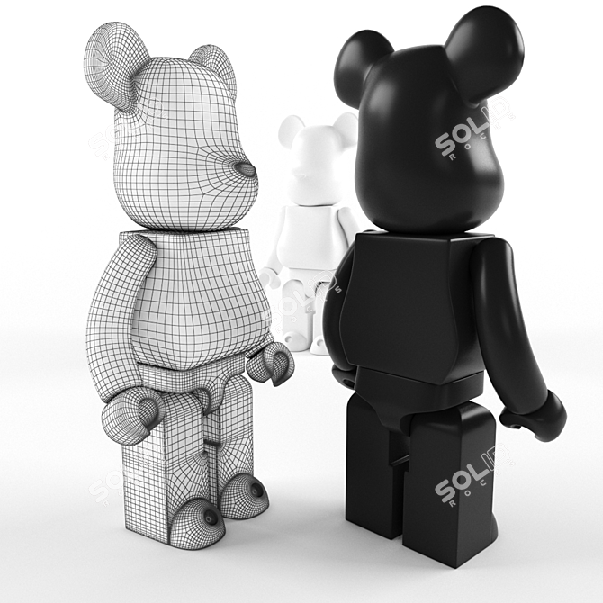 Bearbrick Series 36: 28cm Tall Plastic Figure 3D model image 3