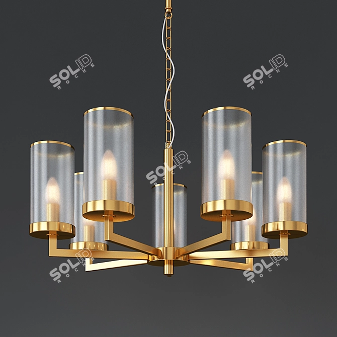 Kelly Wearstler Liaison Chandelier: Elegant Two-Tier Design 3D model image 1