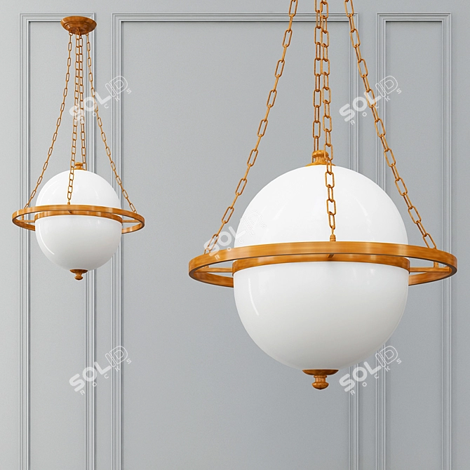 ImperiumLoft Saturn Chandelier 3D model image 1