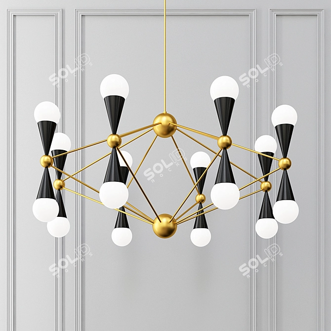 Caracas Chandelier - Modern Elegance for Any Space 3D model image 1