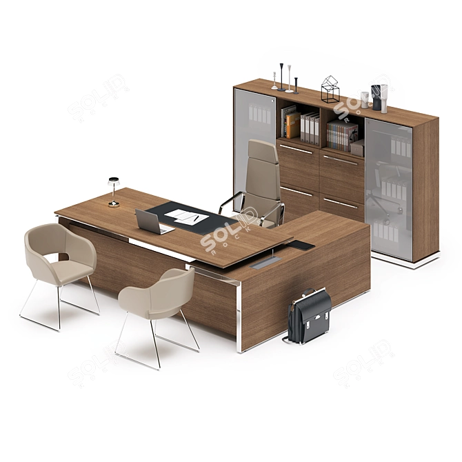 LAS EOS Modern Desk 3D model image 1