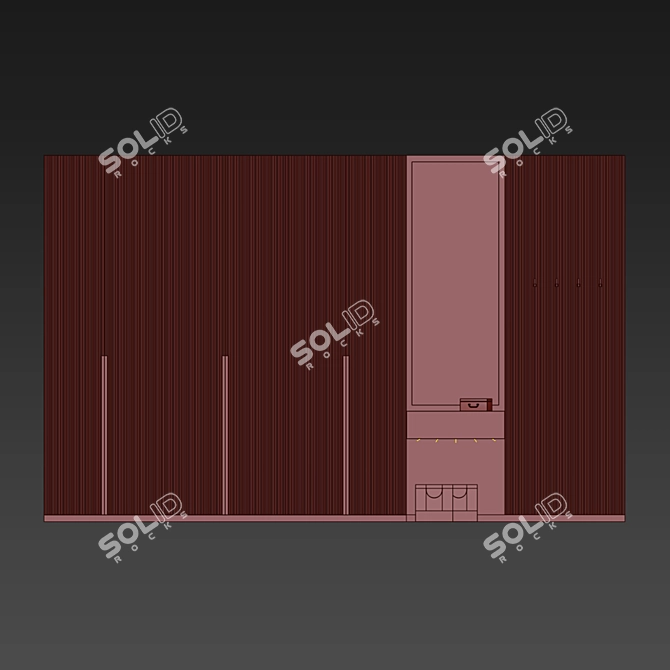 Modern Style Entryway Composition 3D model image 2