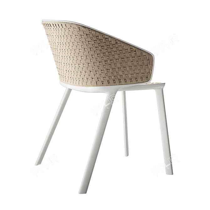 Pluvia Outdoor Dining Armchair by Ethimo 3D model image 2