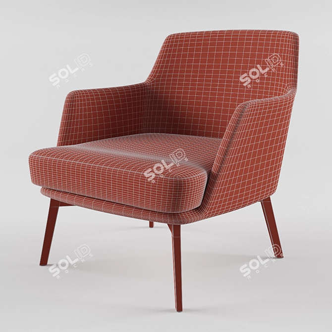  Contemporary Cullen Lounge Chair 3D model image 3