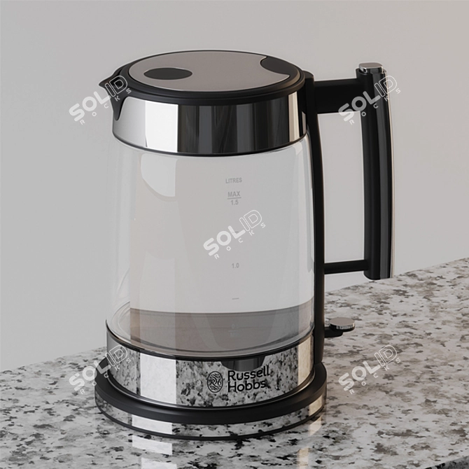 Glass Electric Kettle & Coffee Maker 3D model image 3