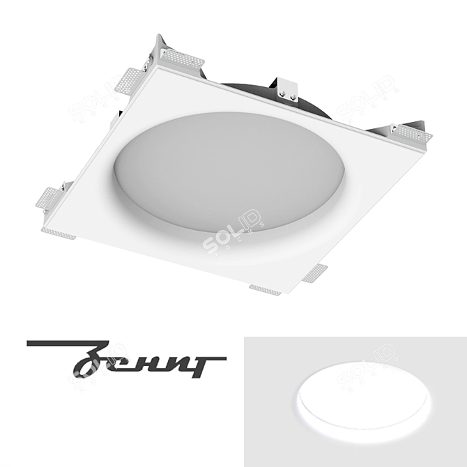 Title: Minimalist Recessed Light ZENIT STP 3D model image 1