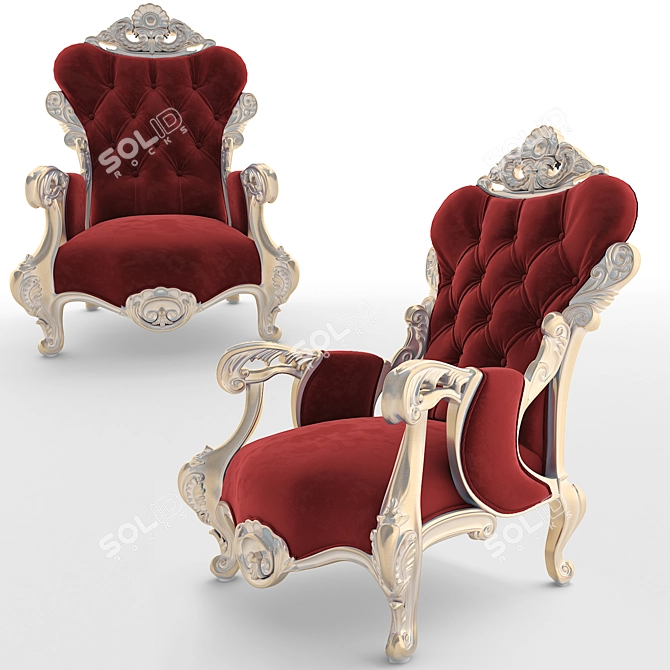 Cozy Elegance: Ambiance Armchair 3D model image 1