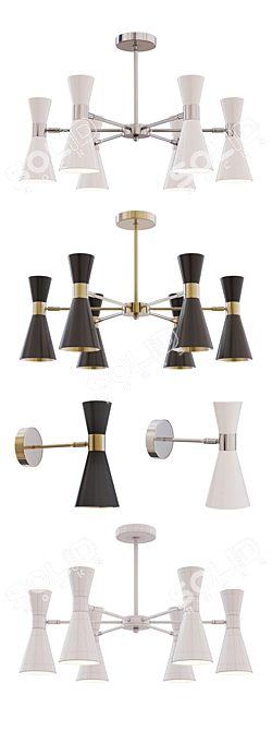 Elegant Lumion Quinn Pendant Light 3D model image 2