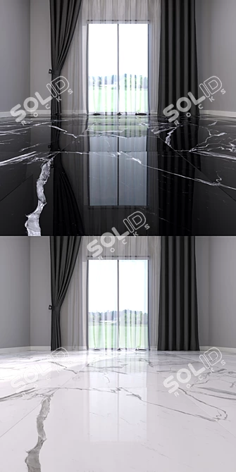 Elegant Marble Floor Set 3D model image 3