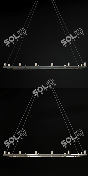 Rennes Linear Chandelier: Elegant, Modern Lighting 3D model image 3