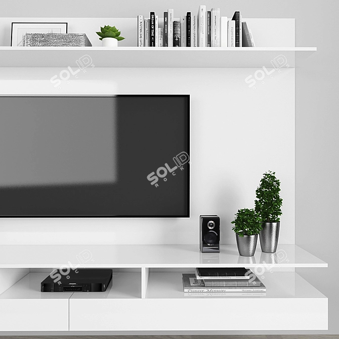 Modern TV Stand Set 024 3D model image 2