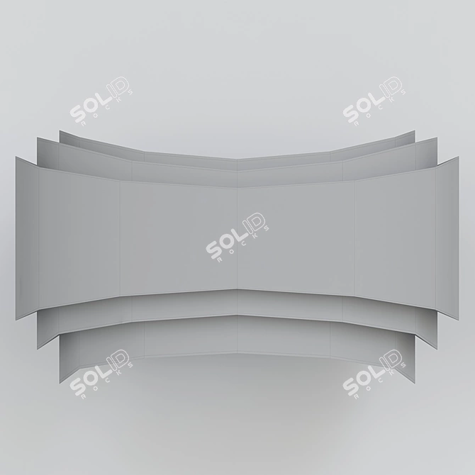 Modern "Warp" Accent Sconce 3D model image 3