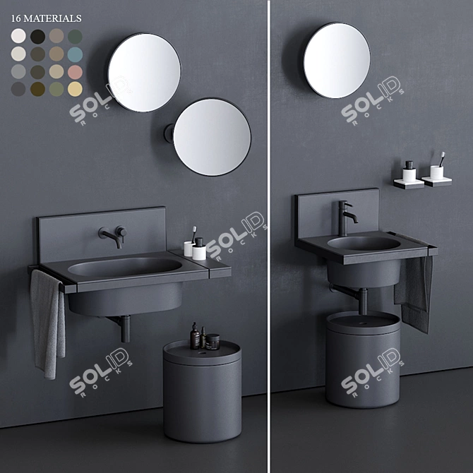Cielo Elle: Oval and Round Washbasins 3D model image 1