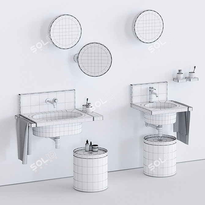 Cielo Elle: Oval and Round Washbasins 3D model image 3