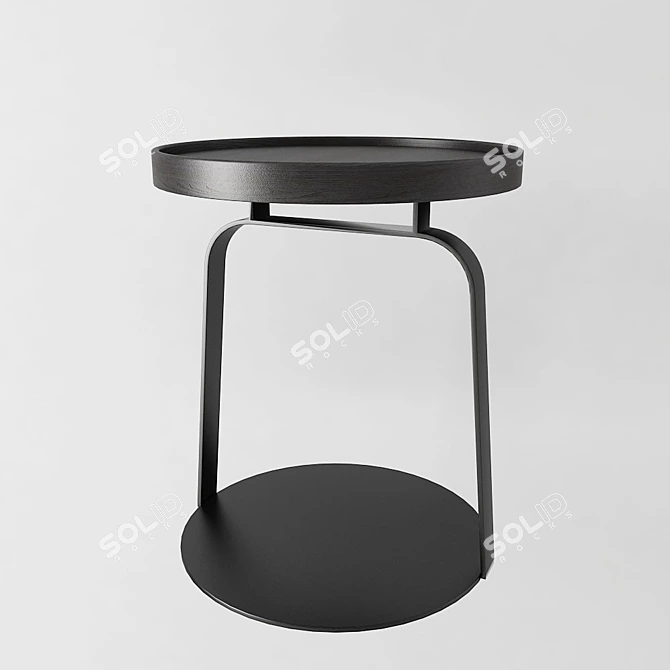 Elegant Praslin Side Table 3D model image 2