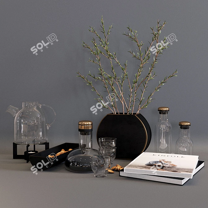 Minimalist Decor Set by Norm Architects 3D model image 1