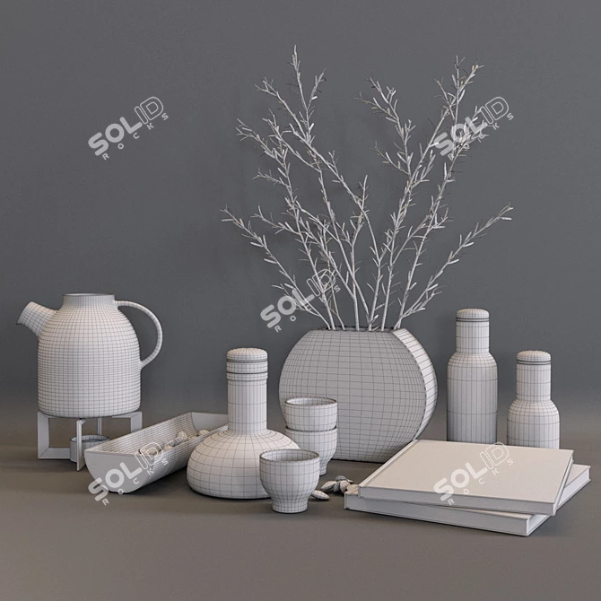 Minimalist Decor Set by Norm Architects 3D model image 2