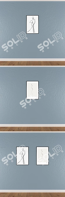 Gallery Set: Wall Paintings No. 501 3D model image 3