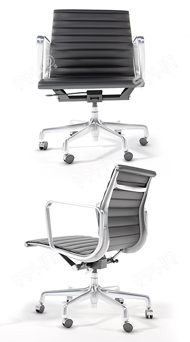 Sleek Eames Aluminum Management Chair 3D model image 2