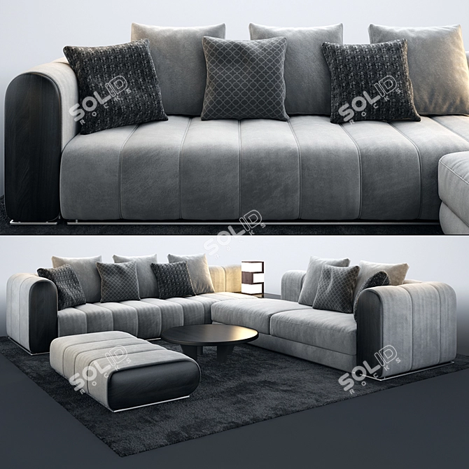 Modern Design Sofa Set 3D model image 1