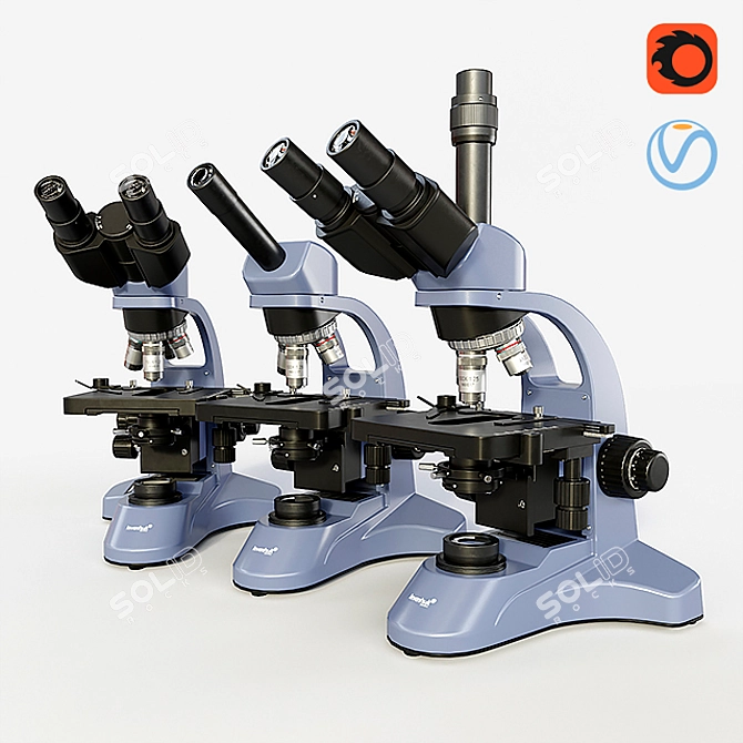 Levenhuk Microscopes: Advanced Tools for Home and Lab 3D model image 1