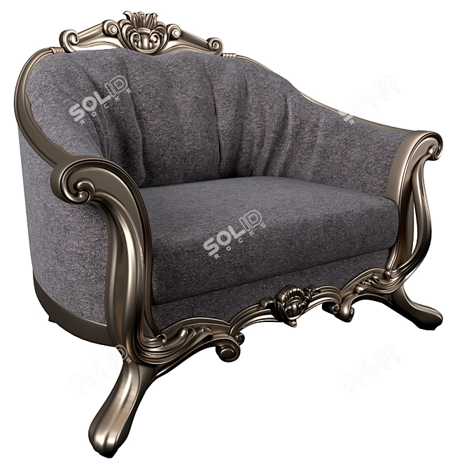 Timeless Elegance: Classic Armchair MONDELUX 3D model image 1