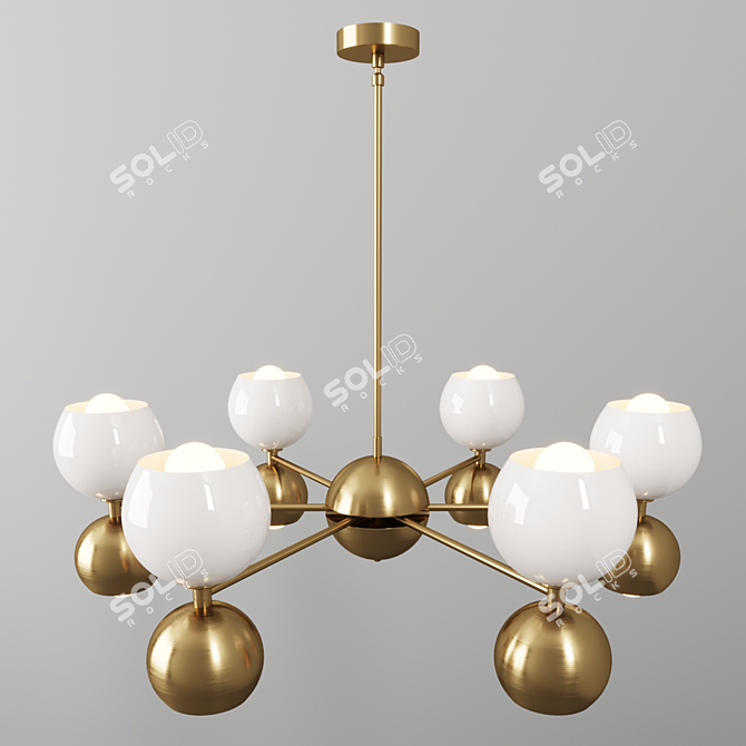 Mid-Century Betty Chandelier 3D model image 2