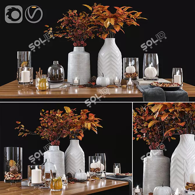 Festive Holiday Decor Bundle 3D model image 1