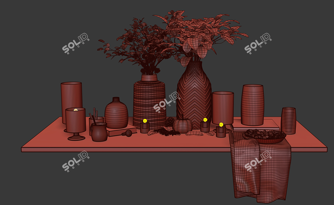 Festive Holiday Decor Bundle 3D model image 3