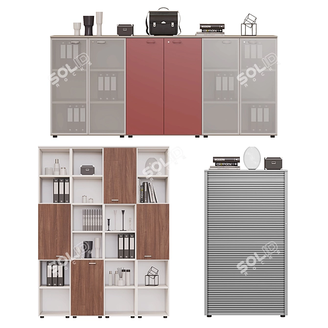 EVO Universal Storage Cabinets 3D model image 1