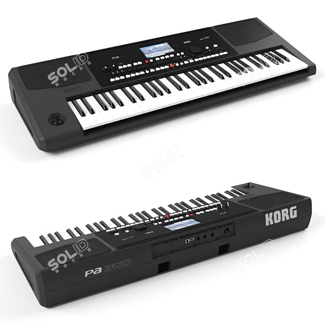 KORG PA300: Powerful, Professional Music Workstation 3D model image 1