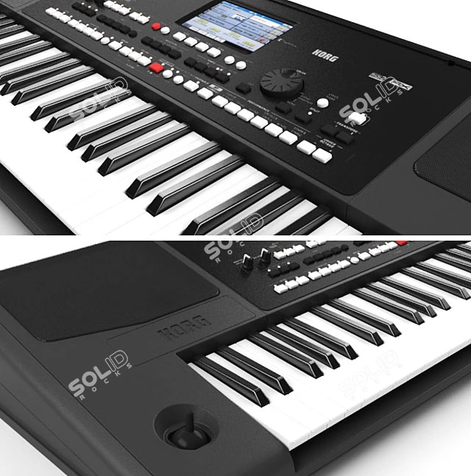 KORG PA300: Powerful, Professional Music Workstation 3D model image 2