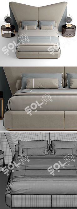 Elegant Dream Bed 3D model image 3