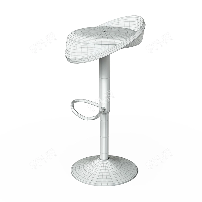 Minimalist Ergonomic Bar Stool 3D model image 3