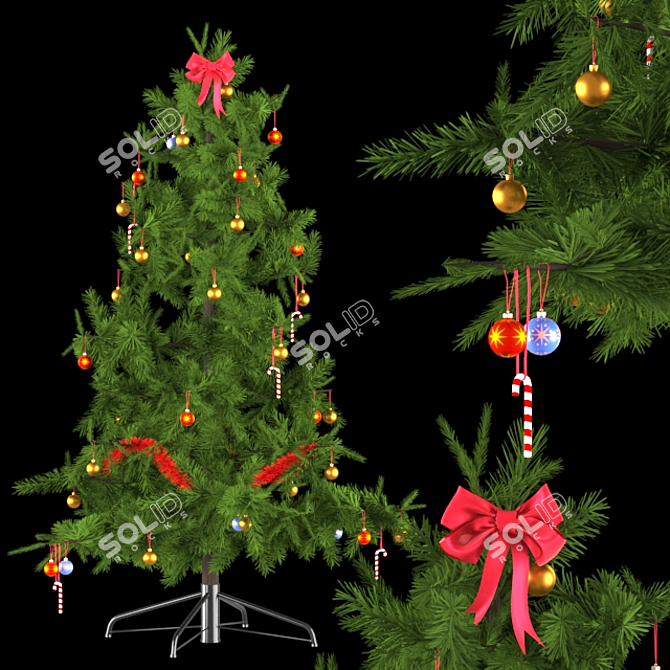 Festive Decor: Christmas Tree 3D model image 1