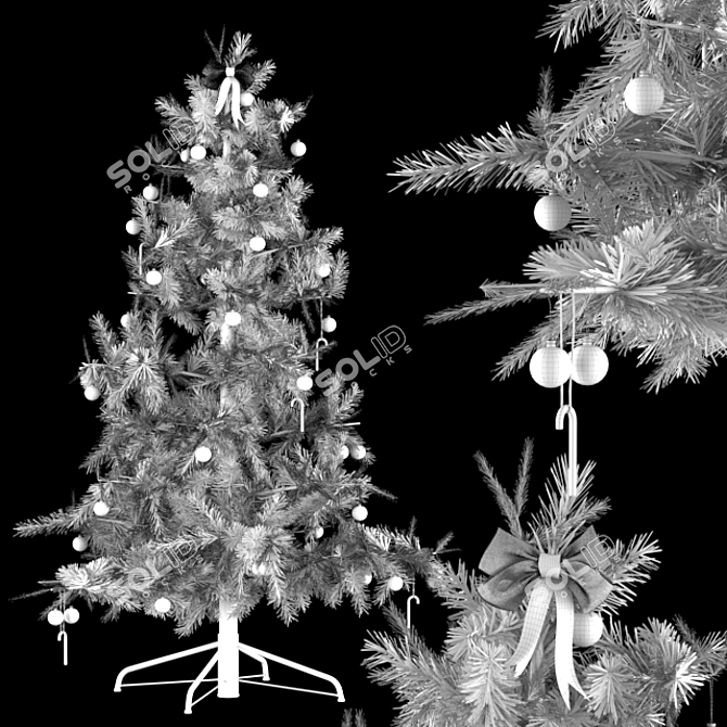 Festive Decor: Christmas Tree 3D model image 2