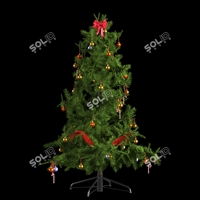 Festive Decor: Christmas Tree 3D model image 3