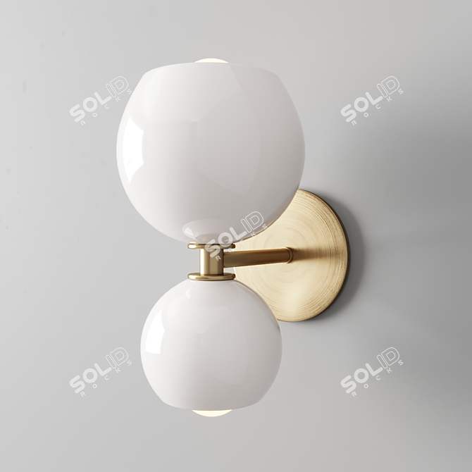  Elegant Brass Betty Sconce 3D model image 1