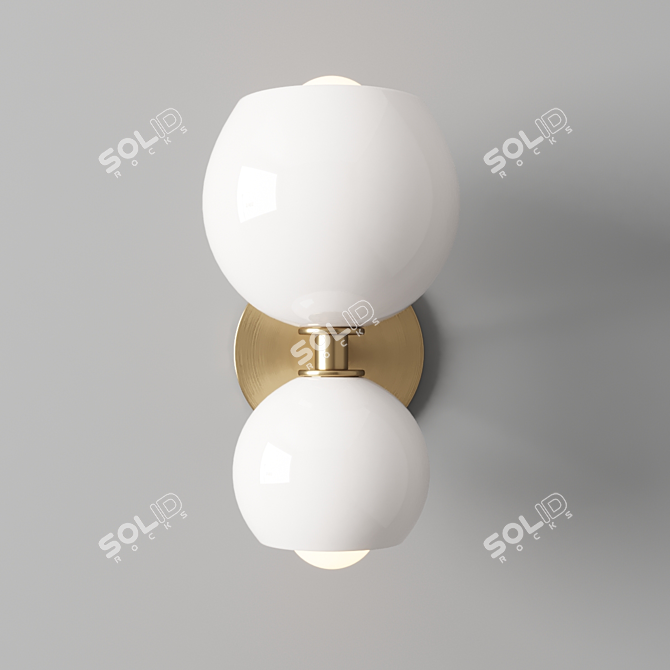  Elegant Brass Betty Sconce 3D model image 2