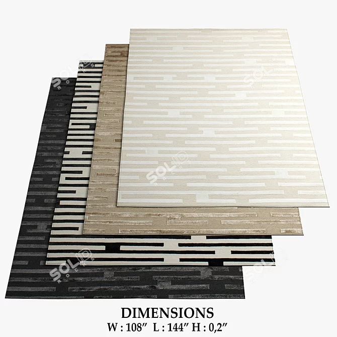 Maze Collection Rugs - Premium Quality 3D model image 1