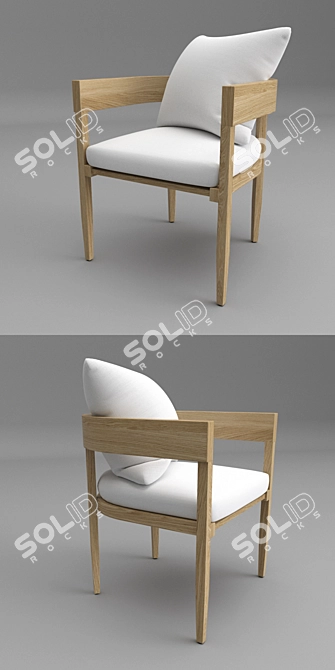 Elegant Teak Outdoor Set: Balmin 3D model image 3