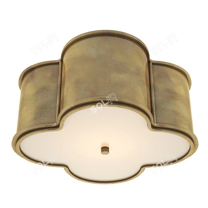 Alexa Hampton Basil Natural Brass Flush Mount 3D model image 1