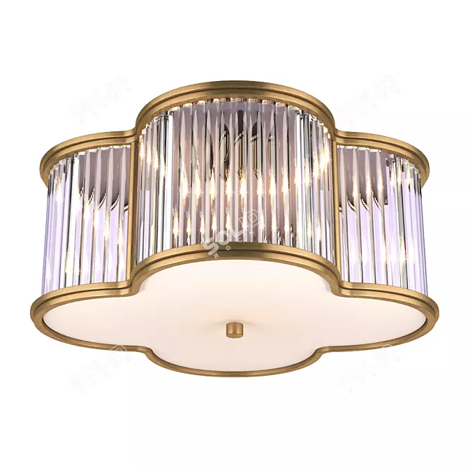 Alexa Hampton Basil: Brass Flush Mount Light 3D model image 1