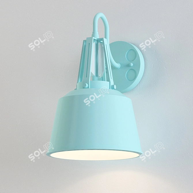 Gloss Blue Wall Bracket: Feiss Freemont Collection 3D model image 1