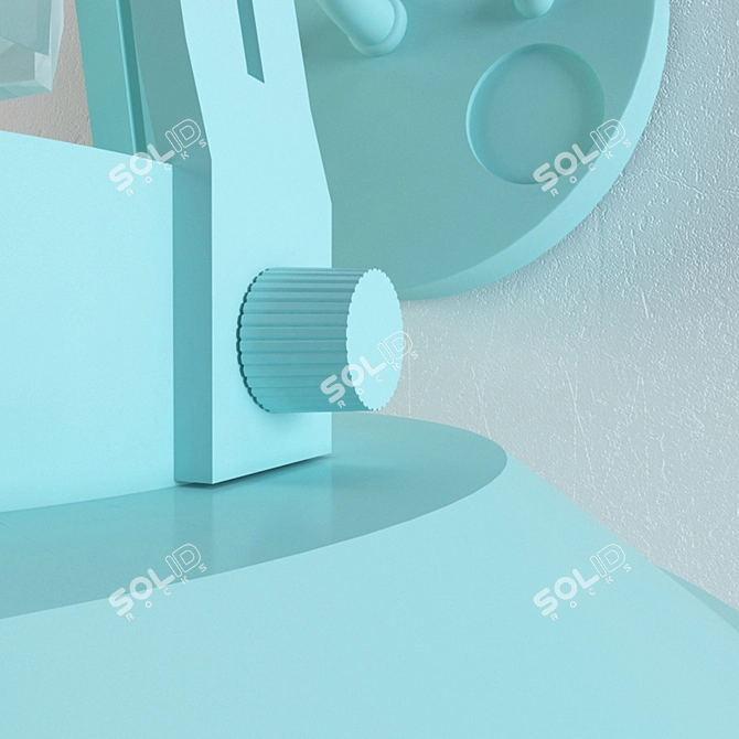 Gloss Blue Wall Bracket: Feiss Freemont Collection 3D model image 2