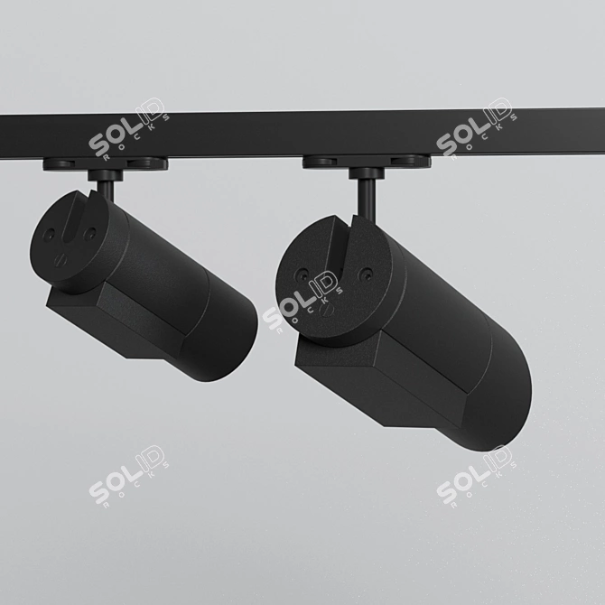 Sleek Modern Track Light 3D model image 2